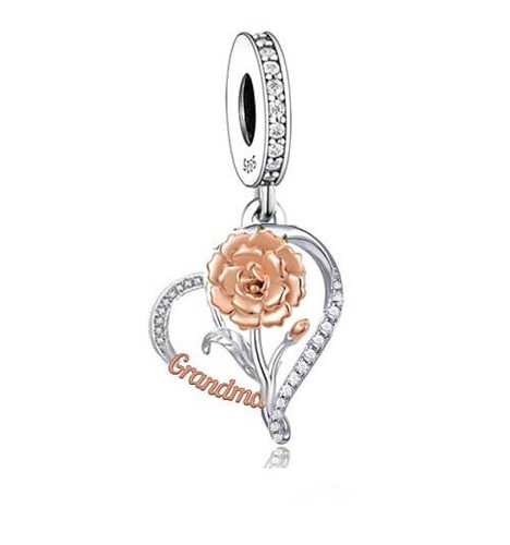 Ciondolo cuore fiore - ciondolo,