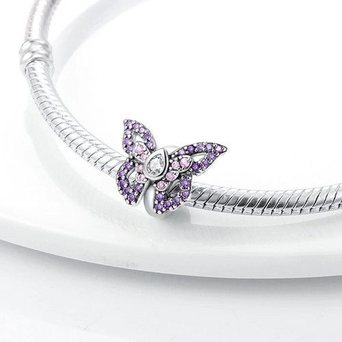 Charm ferma farfalla cristallo