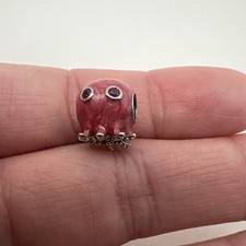 Charm polpo rosa s925 argento