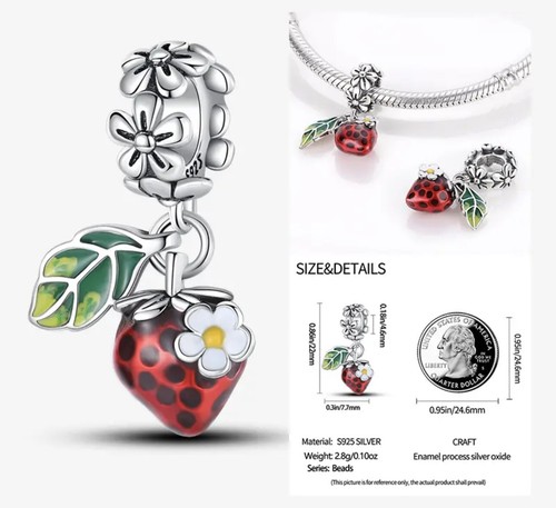 Ciondolo pendente fragola - , con