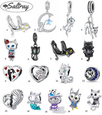 Charm gatto 100% argento
