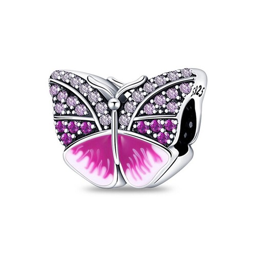 Charm insetto farfalla rosa - insetto,