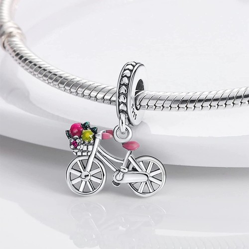 Ciondolo bici fiori - , cesto