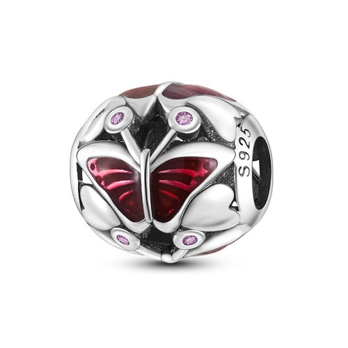 Charm farfalla amore cuore - charm,