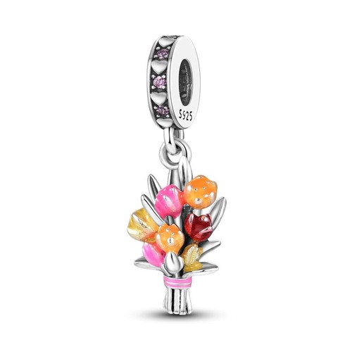 Charm bouquet fiori garofano - charm,