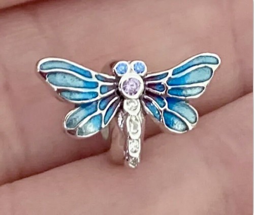 Charm libellula argento - libellula,